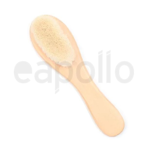 Bamboo Baby Hair Brush With Wool Bristles - 15cm