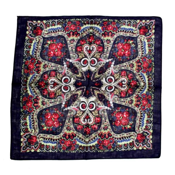 Wholesale Vintage Print Bandana - Navy