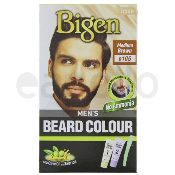 Bigen Men's Beard Colour - Medium Brown (B105) 