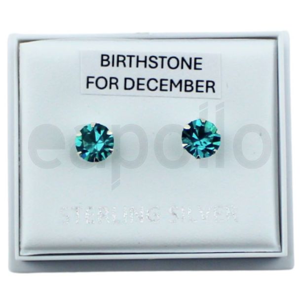 December Birthstone stud earrings