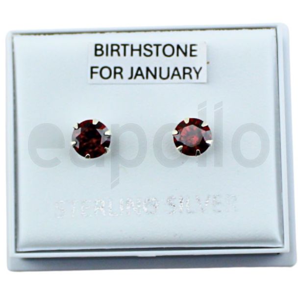 January Birthstone stud earrings 