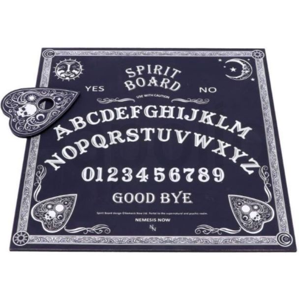 Black and White Spirit Board with Planchette – 38.5cm
