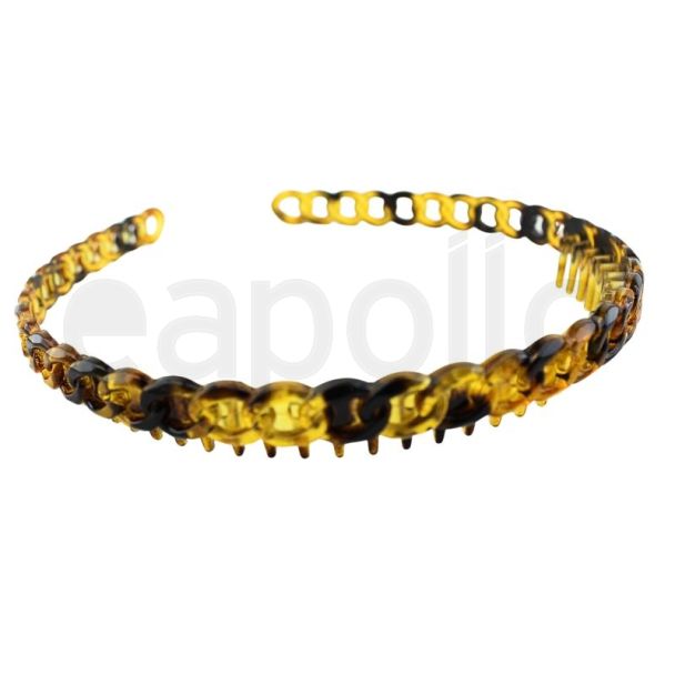 Tort Chain Design Plastic Toothed Aliceband - 10mm