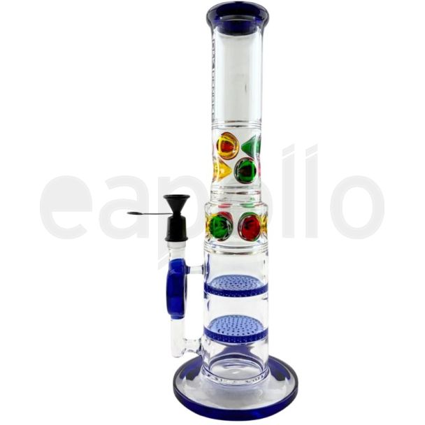 Honeycomb Glass Waterpipe (14.5 inch) - Assorted