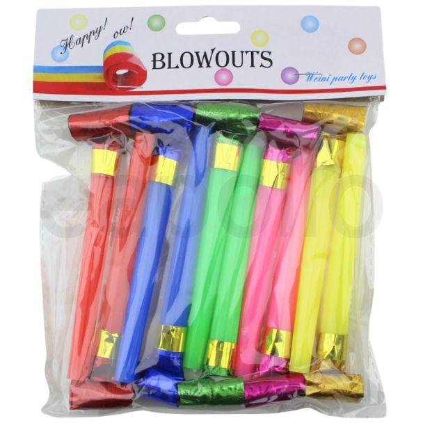 Colourful Party Blowouts – Pack of 10 Assorted Colours