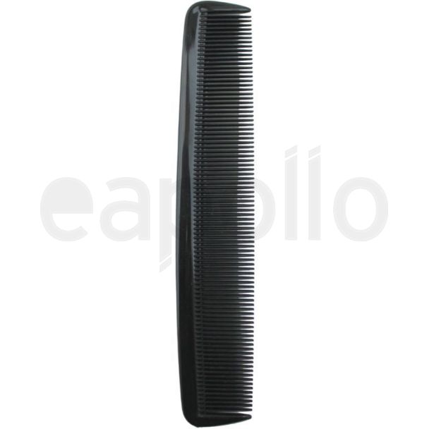 Black Fine Tooth Hair Comb - 14.8cm