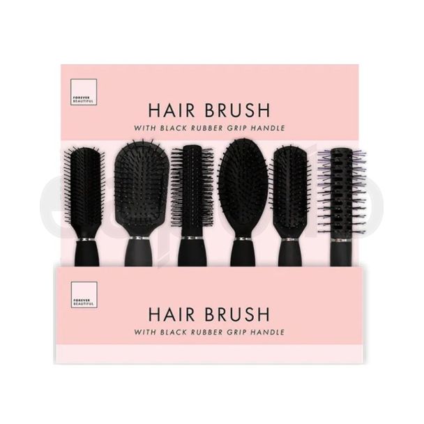 Black Hair Brush In A Box - (24 Pieces Set) 