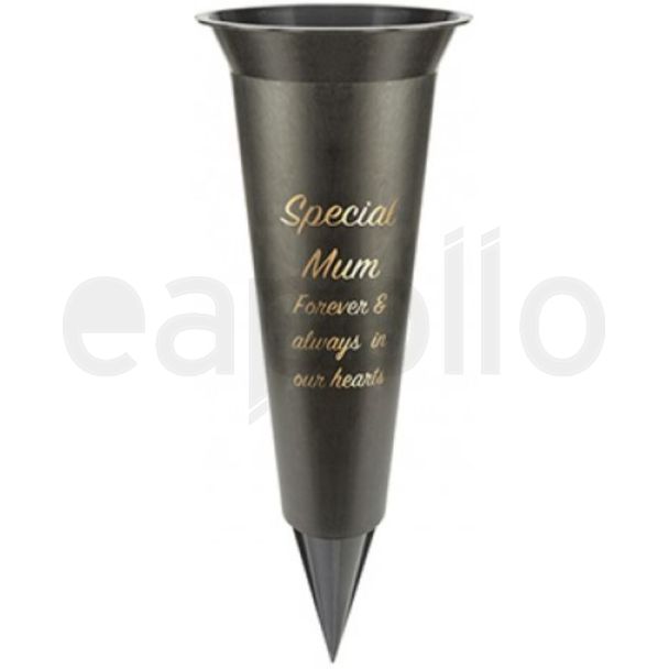 Graveside Flower Vase – Special Mum (Black)
