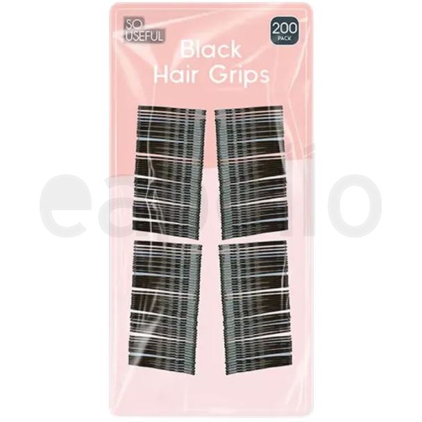 Black Metal Hair Grips for Everyday Hair Styling (4.5cm)