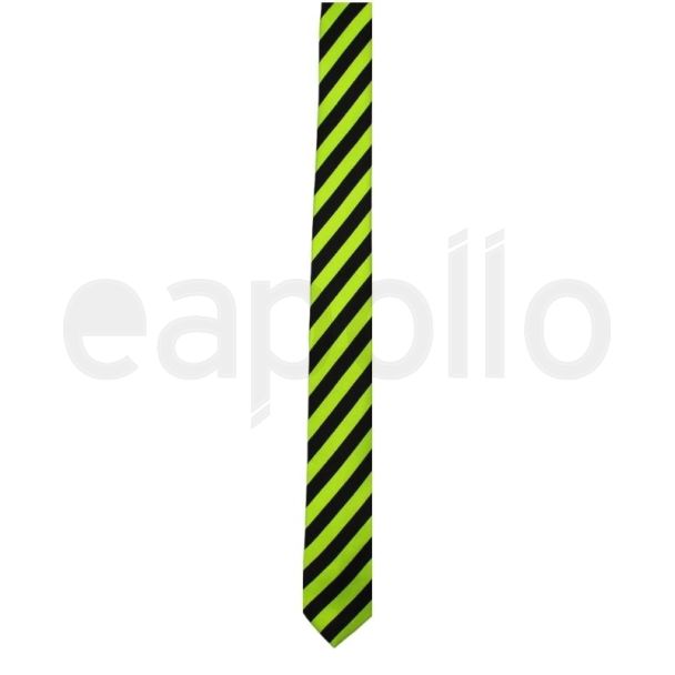 Black & Neon Green Stripe Tie