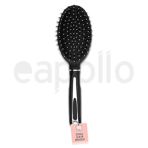 Black Oval Paddle Hair Brush - 7cm x 24.5cm