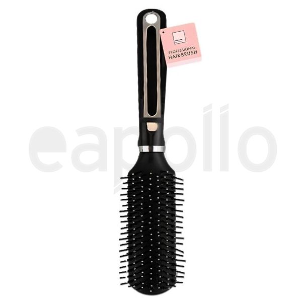 Black Paddle Hair Brush - 5cm x 23.5cm