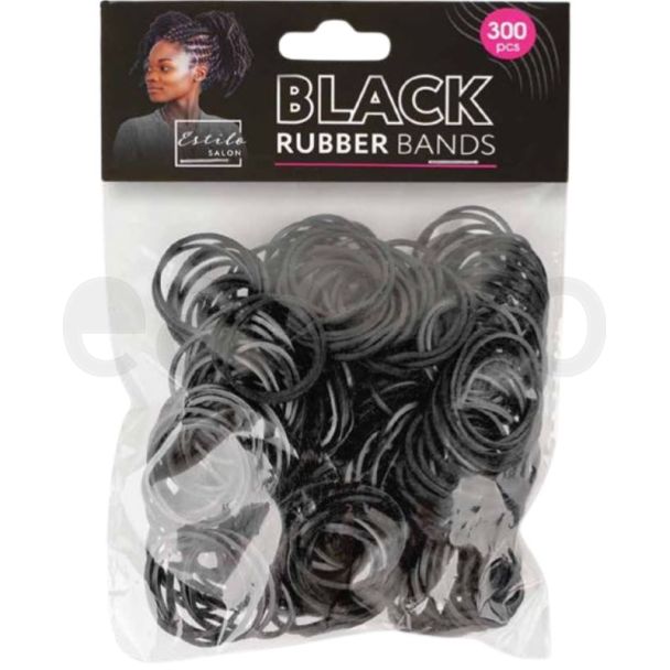 Black Rubber Bands – Pack of 300