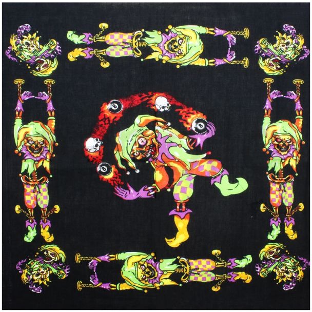 Wholesale Black Skull Joker Bandanna