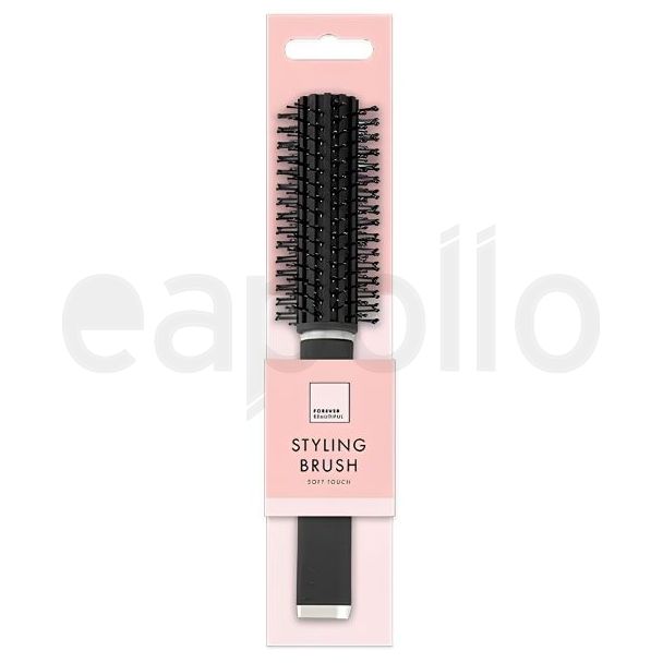 Black Styling Radial Hair Brush Soft Touch