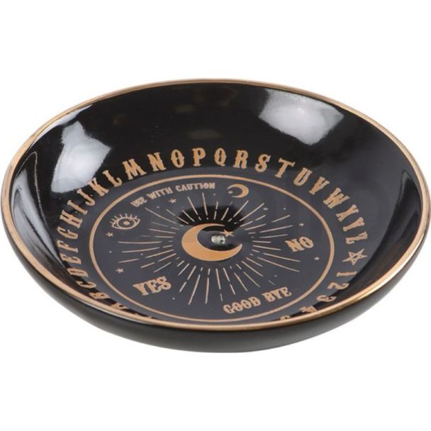 Black Talking Board Ceramic Incense Holder