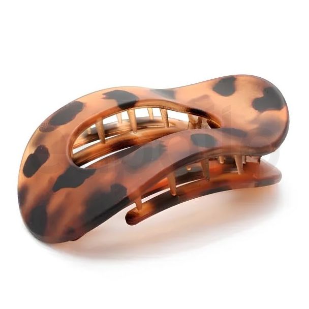 Black, Tort and Sand Oval Matte Hair Clamps - Assorted - 9cm