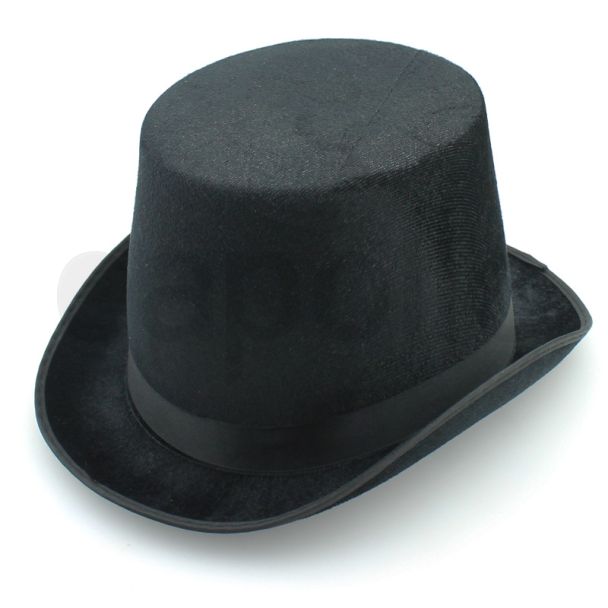 Black Trilby With A Ribbon - Velvet