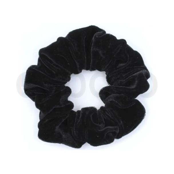 Black Velvet Scrunchie (10cm) 