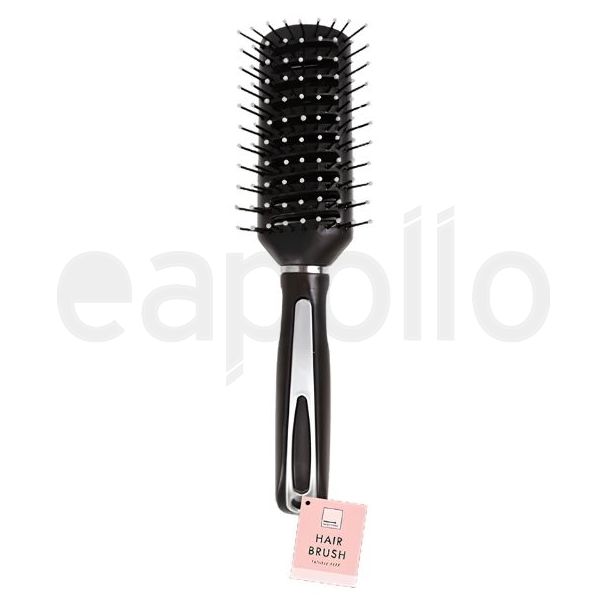 Black Vented Hair Brush - 7cm x 25cm