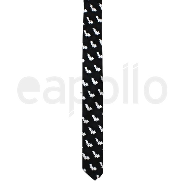 Black & White Bat Design Tie 