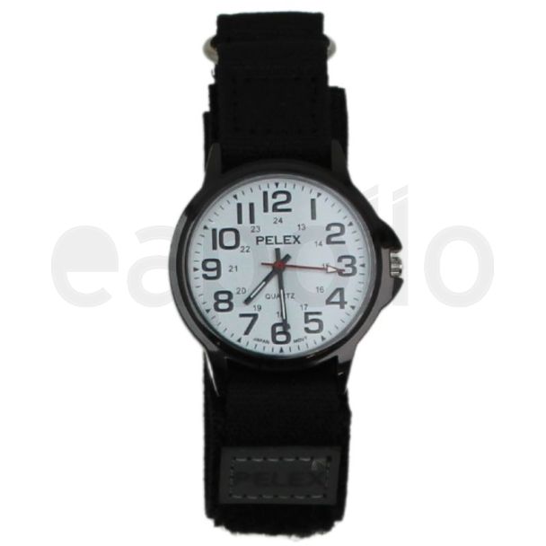 Wholesale Pelex Men's Classic Velcro Strap Watch - Black/White