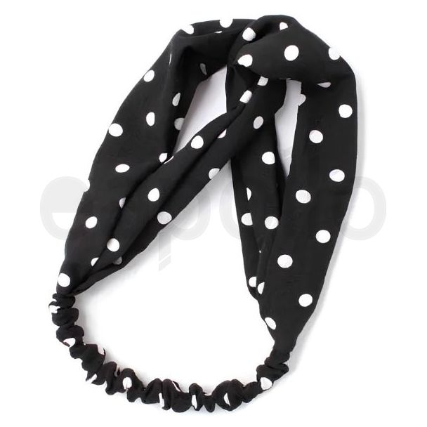 Black & White Polka Dot Knot Bandeau - Assorted