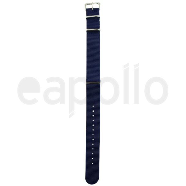 Blue NATO Replacement Nylon Watch Strap - 18mm