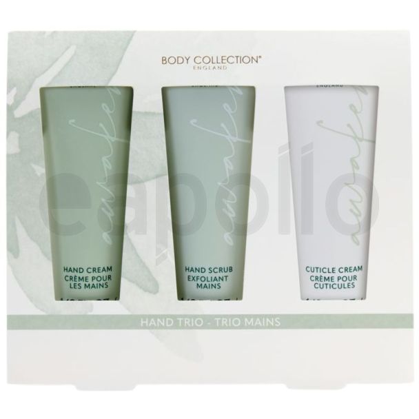 Body Collection Hand Trio Gift Set ( Hand Cream, Cuticle Cream & Scrub)