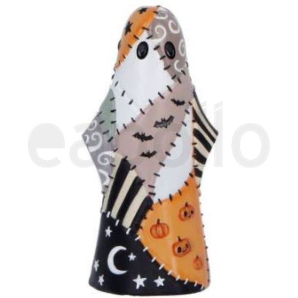 Boo-Who? Patch Patchwork Ghost Figurine - 13.4cm