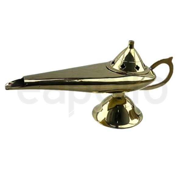 Brass Burner Aladdin Lamp Design 8 inch