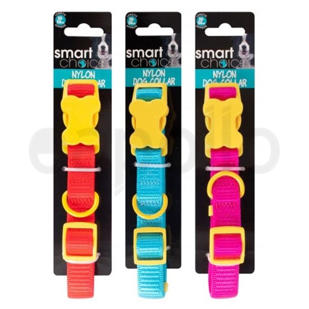 Bright Nylon Dog Collars - Assorted Colours 