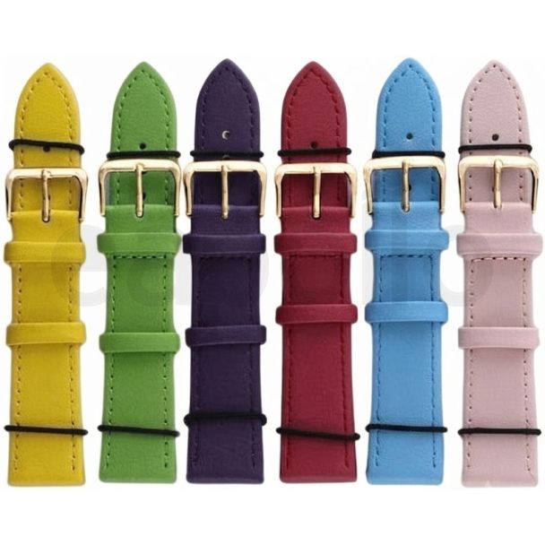 Bright Leather Watch Straps - Assorted - 20mm