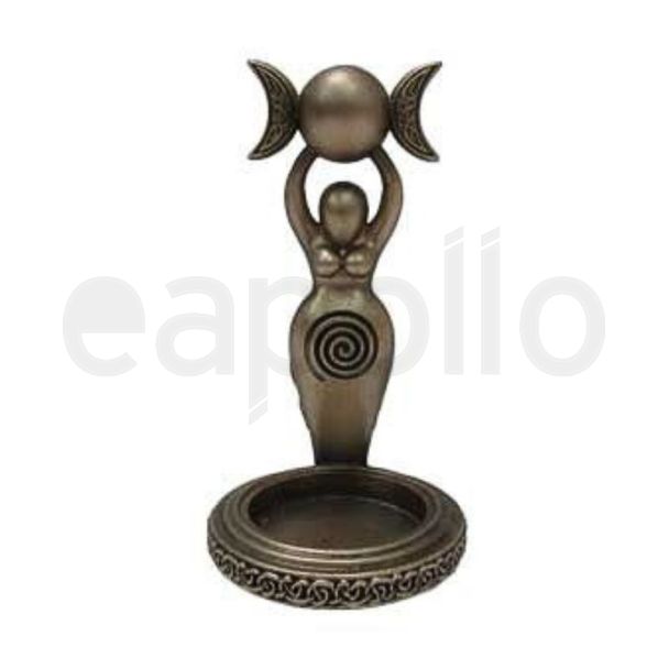 Bronze Spiral Goddess Tea Light Holder - 12cm