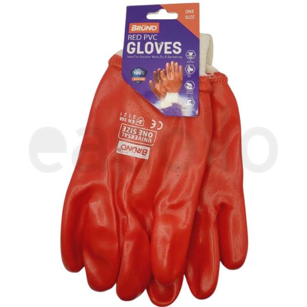 Bruno PVC  Gloves  - Red (One Size)
