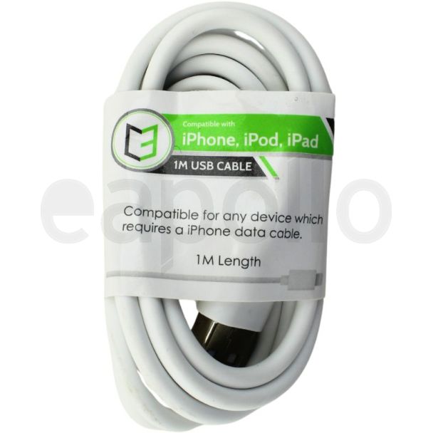 C3 1m CDU Data Charging iPhone USB  Loose Cable - White