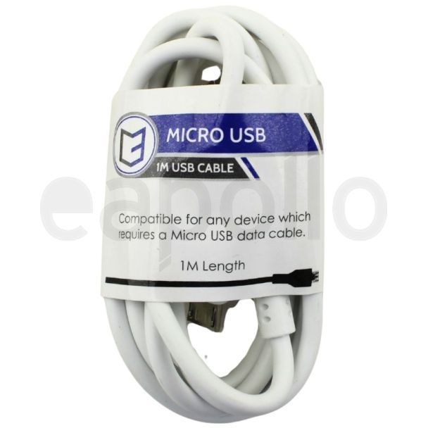 C3 1m CDU Data Charging Micro USB  Loose Cable - White