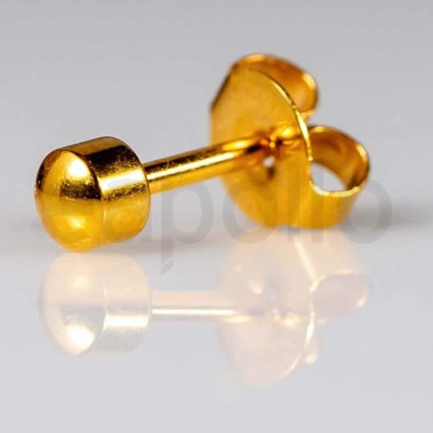 Caflon Blu Regular Gold Ball Ear Piercing Studs
