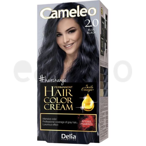 Cameleo Permanent Hair Color Cream - 2.0 Blue Black