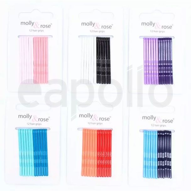 Card of 12 Coloured 45mm Grips - Assorted Colours 