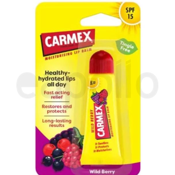 Carmex SPF 15 Moisturising Lip Balm - Wild Berry (10g)