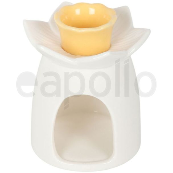 Ceramic Daffodil Oil Burner and Wax Warmer - 13cm