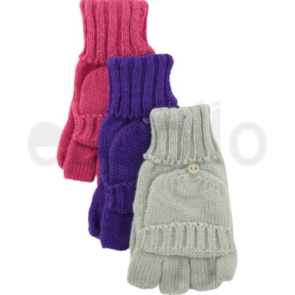 Children Plain Capped Gloves - Assorted Colours