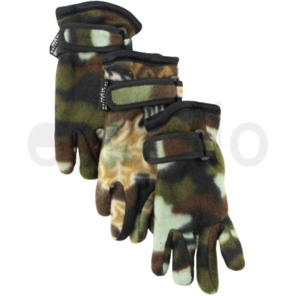 Childrens Camouflage Fleece Gloves