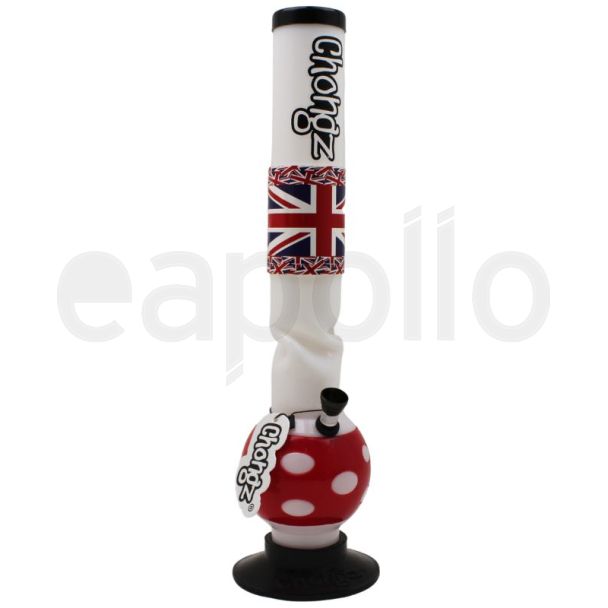 Chongz Acrylic “Anarchy" Union Jack Design Waterpipe - 16 Inches