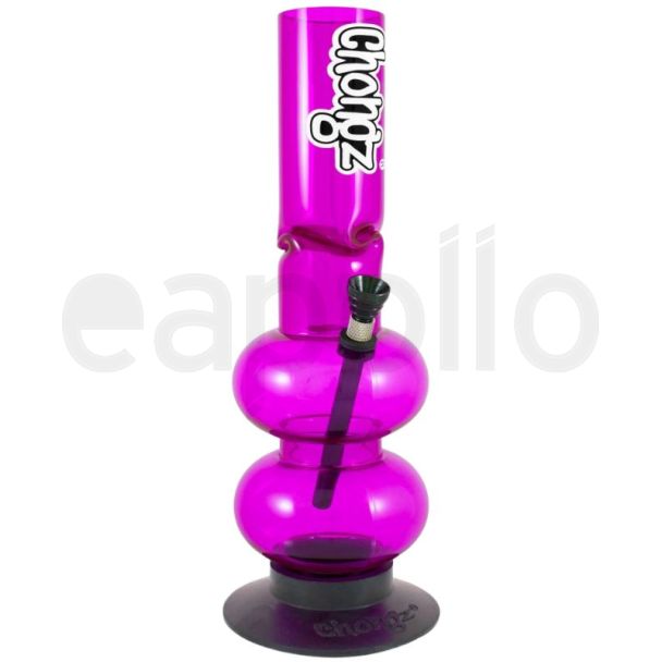 Chongz Acrylic "Snug Slacks" Double Bubble Waterpipe - Assorted (12 Inch)