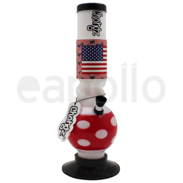 Chongz Acrylic "United State of America" Design Waterpipe (12 Inches) - Assorted 