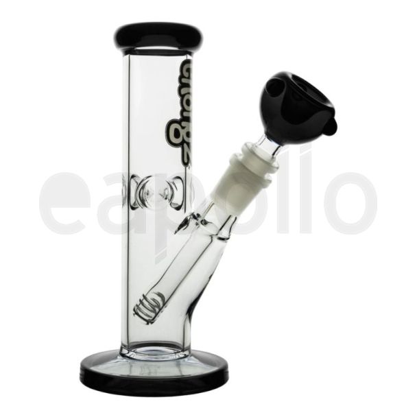 Chongz Glass "Rawhide" Ice with Black Accents - 7.5 Inch
