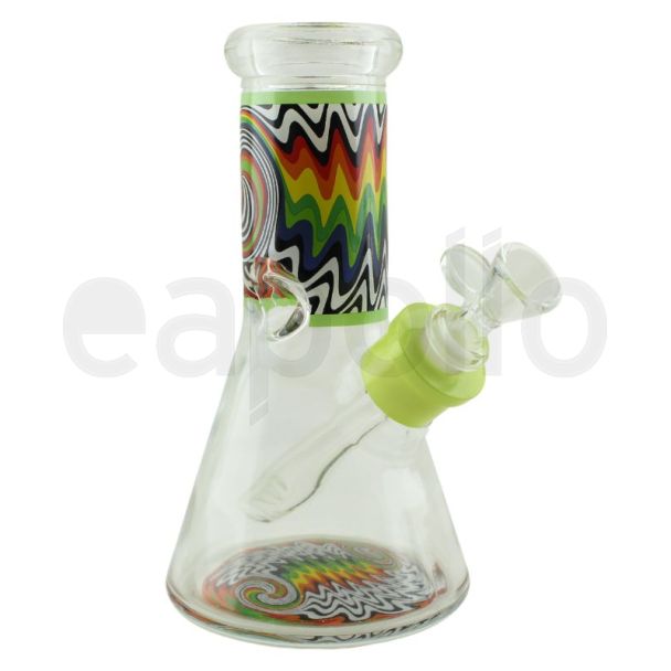 Chongz ''Lloyds Leaf" Glass Beaker Waterpipe - Green (8 Inches) 