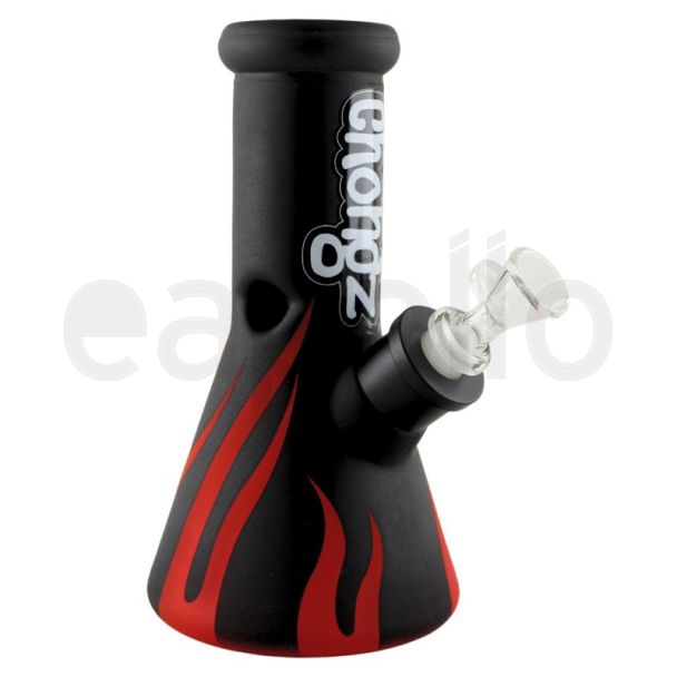 Chongz ''Hoffmans Bike'' Tribal Design Glass Waterpipe - Red (8 Inches) 